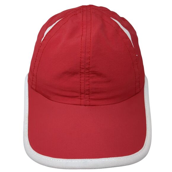 Athletic Works Strapback Hat Red One Size Adjustable Breathable Mesh Blank - Picture 1 of 9